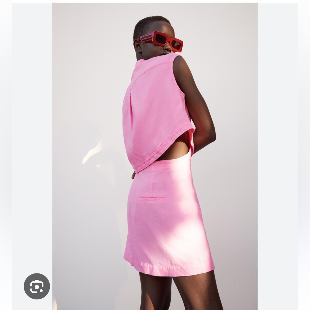 Zara Pink Sleeveless Mini Dress - Picture 2 of 10